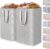 Lifewit 80L Large Laundry Baskets, Laundry Hampers Bags, 2 Pack, Black