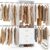 Aheaplus Closet System, 4.2-9Ft Closet Organizer with with 4 Rods, White