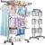 Upgraded 4-Tier Clothes Drying Rack, Drying Rack Clothing with Wheels