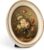 AELS 5×7 Inch Vintage Picture Frame, Elegant Antique Photo Frames with Glass Front, Photo Display, Tabletop Wall Hanging, Gift Ideas, Off-white Oval with Gold Trim