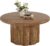 Tribesigns 31.5″ Round Coffee Table for Living Room, Farmhouse Circle Center Cocktail Table with Fluted Drum Base, Wooden Living Room Furniture for Apartment, Small Space, Brown