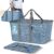 CleverMade Collapsible Laundry Baskets, 50L Tote 2 Pack, Denim