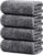 Tens Towels 4 Piece Extra Large Bath Towels 30 x 60 Inches, Dark Grey