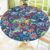 Moosfor Printed Spandex Round Tablecloth Fitted Table Cloth for 45-56 Table