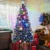 6ft Pre-Lit Artificial Christmas Tree with RGB LED Lights & Snowflakes